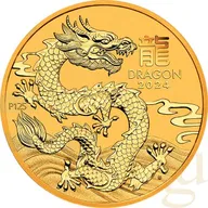 1/10 Unze Goldmünze Australien Lunar III Drache 2024