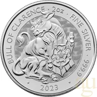 2 Unzen Silbermünze Tudor Beasts Bull 2023