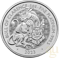 1 Unze Platinmünze Tudor Beasts Bull 2023