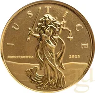 1/10 Unze Goldmünze Gibraltar Lady Justice 2023