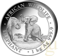 1 Kilogramm Silbermünze Somalia Elefant 2024