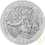 1 Unze Silbermünze Myths and Legends - Morgan Le Fay 2024