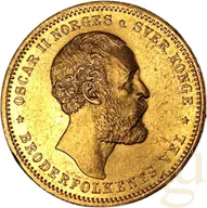 20 Kronen Goldmünze Norwegen Oscar II