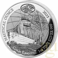 1 Unze Silbermünze Ruanda Nautical Serie - Great Eastern 2023 - polierte Platte