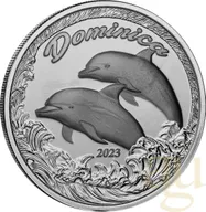 1 Unze Silbermünze EC8 Dominica - Delfin 2023