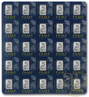 25 x 1 Gramm Platinbarren Multigram PAMP Fortuna