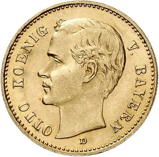 10 Mark Goldmünze Otto König von Bayern