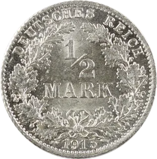 1/2 Mark Silbermünze Kaiserreich
