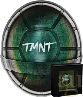 1.5 Unzen Silbermünze Tuvalu Teenage Mutant Ninja Turtle Domed Shell 2025 - Antik Finish