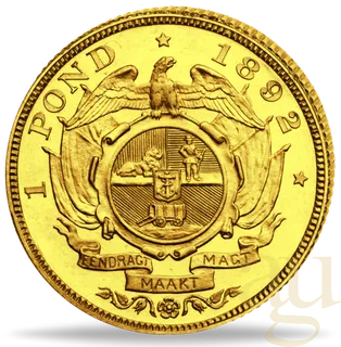 1 Pfund Goldmünze Südafrika Ohm Krüger 1892-1898