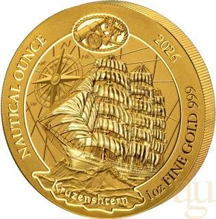 1 Unze Goldmünze Ruanda Nautical Serie - Kruzenshtern 2026