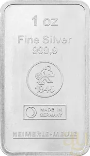 31,1 Gramm Silberbarren Heimerle + Meule