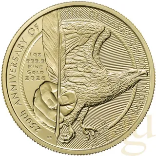 1 Unze Goldmünze Großbritannien 250 Jahre Declaration of Independence 2026