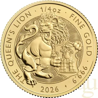 1/4 Unze Goldmünze Tudor Beasts Queen's Lion 2026