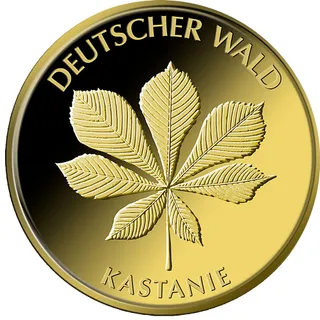 20 Euro Goldmünze Deutscher Wald - Kastanie 2014 (D)