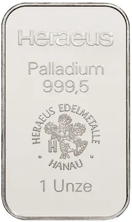 31,1 Gramm Palladiumbarren Heraeus