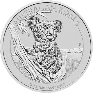 1 Kilogramm Silbermünze Australien Koala 2015