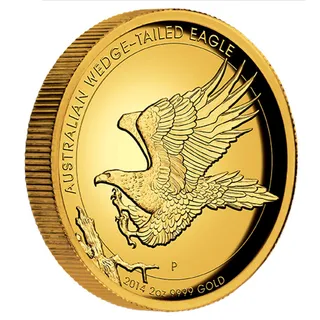 2 Unzen Goldmünze Australien Wedge Tailed Eagle 2018 proof - high Relief Prägung