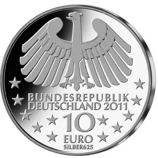 10 Euro Silber Gedenkmünzen ab 2011 mit 10 Gramm Feinsilber