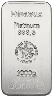 1.000 Gramm Platinbarren Heraeus