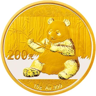 15 Gramm Goldmünze China Panda - verschiedene Prägejahre