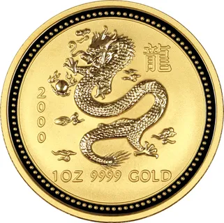 10 Unzen Goldmünze Australien Lunar I Drache 2000