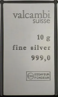 10 Gramm Silberbarren Valcambi