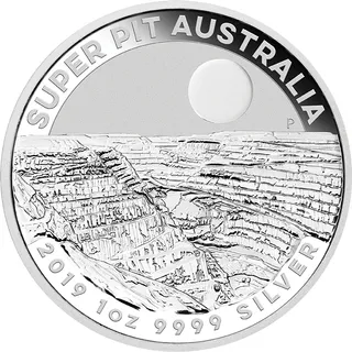 1 Unze Silbermünze Australien Super Pit 2019
