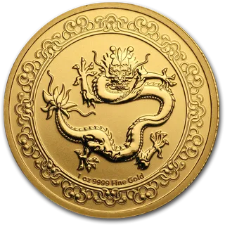 1 Unze Goldmünze Niue Celestial Animals - The Green Dragon 2019
