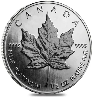 1/2 Unze Platinmünze Maple Leaf