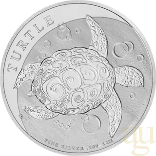 1 Unze Silbermünze Niue Schildkröte 2021