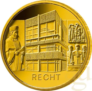 1/2 Unze Goldmünze - Säulen der Demokratie - 100 Euro Recht 2021 (A)