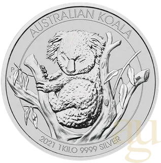 1 Kilogramm Silbermünze Australien Koala 2021