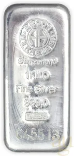 1 Kilogramm Silberbarren Argor Heraeus
