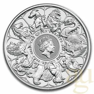 2 Unzen Silbermünze Queens Beasts Completer Coin 2021