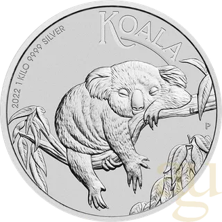1 Kilogramm Silbermünze Australien Koala 2022