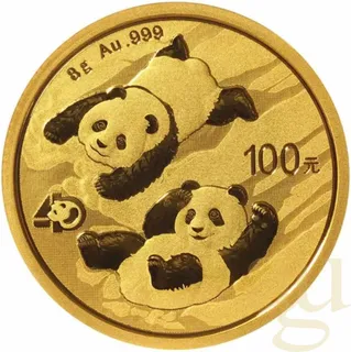 8 Gramm Goldmünze China Panda 2022