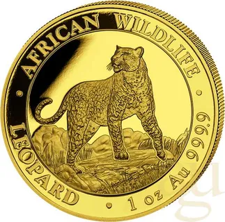 1 Unze Goldmünze Somalia African Wildlife Leopard 2022