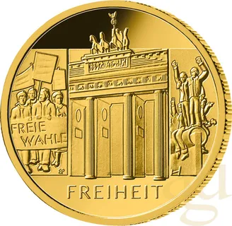 1/2 Unze Goldmünze - Säulen der Demokratie - 100 Euro Freiheit 2022 (A)