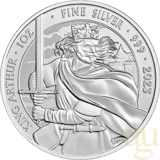 1 Unze Silbermünze Myths and Legends - King Arthur 2023