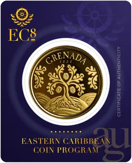 1 Unze Goldmünze EC8 Grenada - Nutmeg Tree 2022