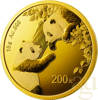 15 Gramm Goldmünze China Panda 2023