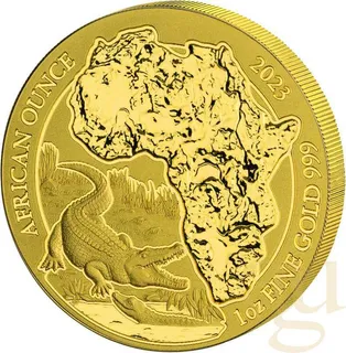 1 Unze Goldmünze Ruanda Nilkrokodil 2023