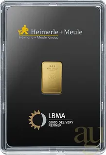 2,5 Gramm Goldbarren Heimerle + Meule