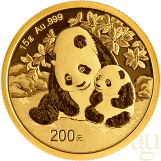15 Gramm Goldmünze China Panda 2024