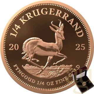 1/4 Unze Goldmünze Krügerrand 2025 - polierte Platte