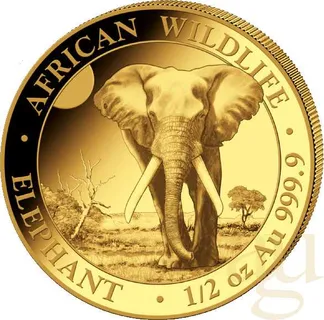 1/2 Unze Goldmünze Somalia Elefant 2025