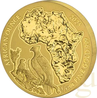 1/12 Unze Goldmünze Ruanda Kampfadler 2025