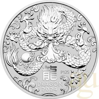 10 Kilogramm Silbermünze Australien Lunar III Drache 2024