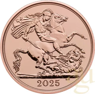 2 Pfund Goldmünze Double Sovereign King Charles 2025